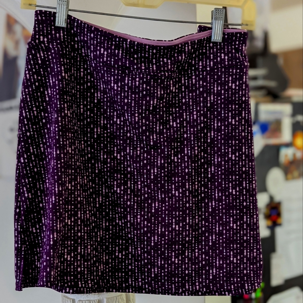 NWOT Costco Skort, purple tie dye